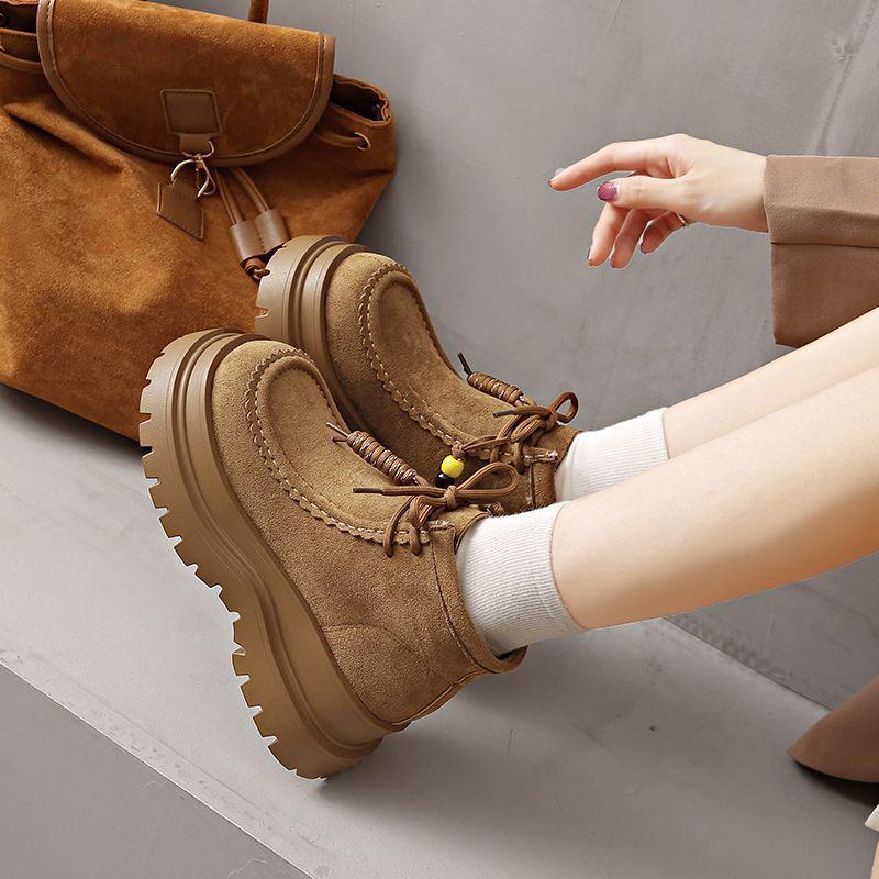 Fashion versatile retro beaded thick-soled Martin boots women's new autumn and winter temperament-enhancing casual short boots