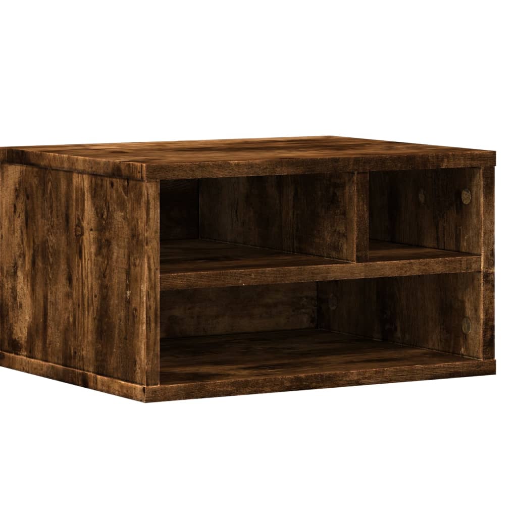 Printer Stand Smoked Oak 40 X 32 X 22.5 Cm Particleboard