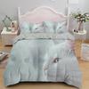 White Cat King Queen Duvet Cover Kawaii Pet Kitty Bedding Set For Kids Teens Adults Family Animal 2/3pcs Polyester Quilt Cover