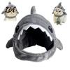 Winter Plush Warm Headgear Cat Shark Hood Hat, Headgear, Cozy Cute Thermal Ear Protection for Cats Hat Accessory Small Dogs Fun Photo Props Pet