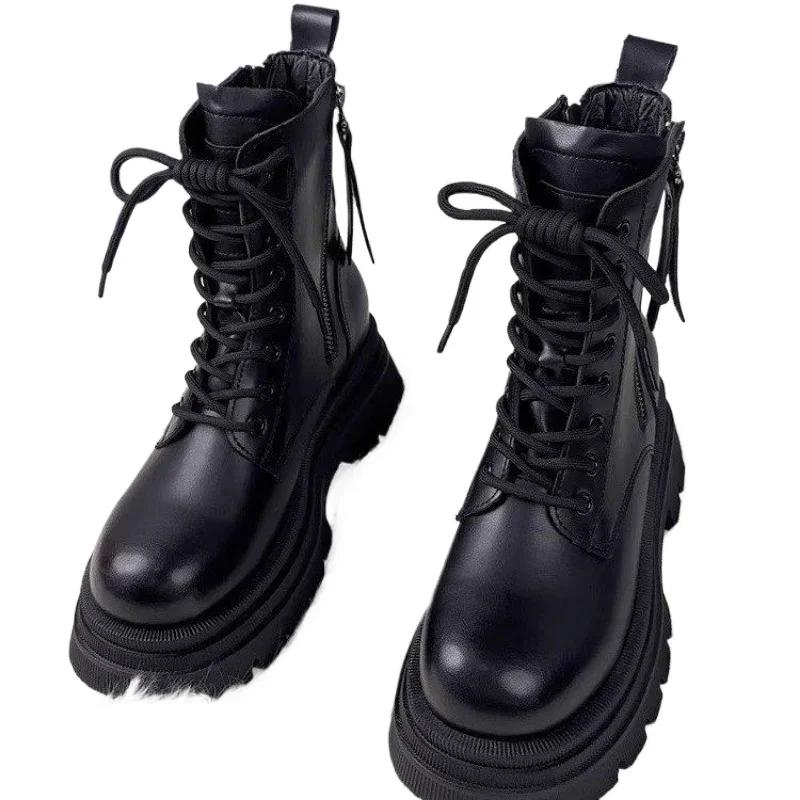 Mode 2024 Mode Damen Schuhe Seitlicher Reißverschluss Damenstiefel Mode Schnürung vorne Moderne Stiefel Damen Winter Kurzes Plüsch Mid-Calf Stiefel