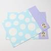 Baby Blue Dot Placemats, Set of 2 with Name Stickers, Perfect for School Lunches, Kindergarten, and Elementary School, Perfect for Boys and Girls, Mad