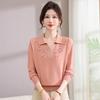 New fashion mother early spring top medium old girl spring shirt year old 0t-shirt knitted sweater
