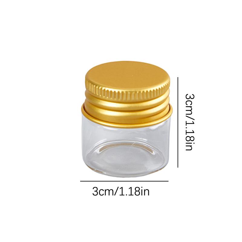 5 ks 10ml Malé Skleněné Skleničky Lahvičky Šroubovací Víčko Skladovací Sklenice Mini Nádoby Průhledné Lahvičky