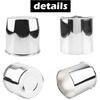 4Pcs 4.25inch Trailer Wheel Center Caps Push Through Center Hub Cap for Truck SUV RV Wheel Rim, Combination of Concave and Open End Chrome Wheel Hub