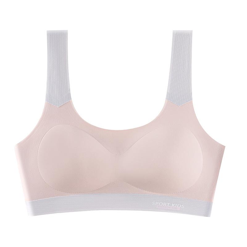 Customized girls' underwear Middle and high school students' development period seamless fixed bra Girls' sports shock-proof breathable vest