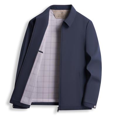 New Men's Jacket Spring and Autumn Jacket Middle-aged High-end Business Casual Jacket Dad Lapel Top