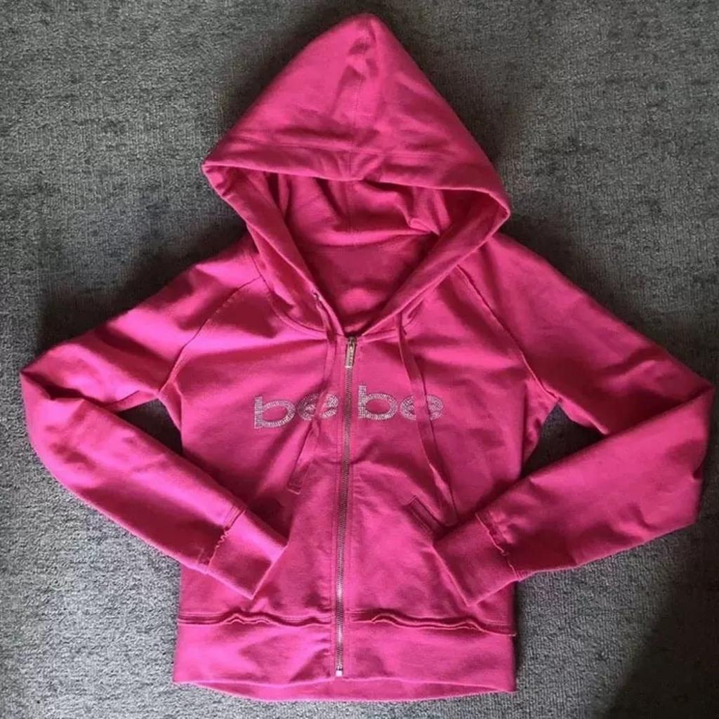 VAYLA Europe et États-Unis Nouveau Y2k Rétro "Bebe" Imprimé Rose Rétro Hot Diamant Sexy Décontracté Sweat à Capuche