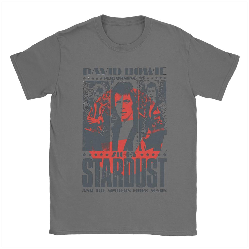 Unisex DAVID BOWIE ZIGGY STARDUST T Shirt Pure Cotton Tops Vintage Short Sleeve Crewneck Tee Shirt Summer TShirt