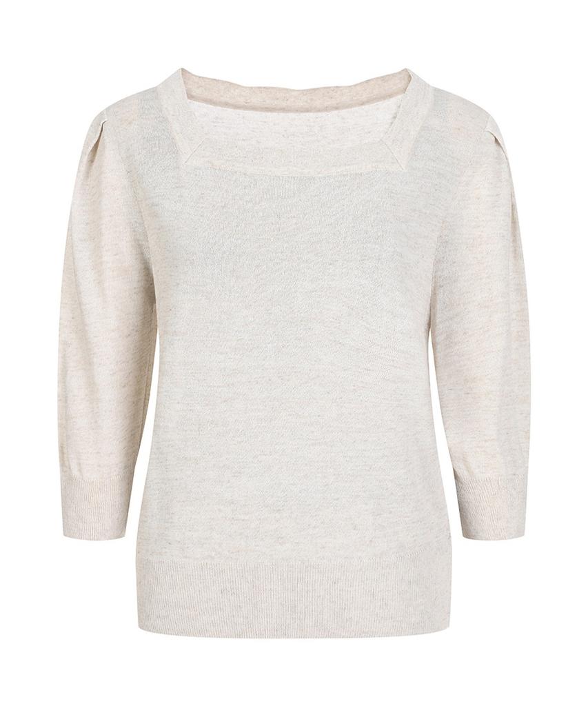 MAREMONTE Wavy Neck Design Knit_M236Mkt43P0