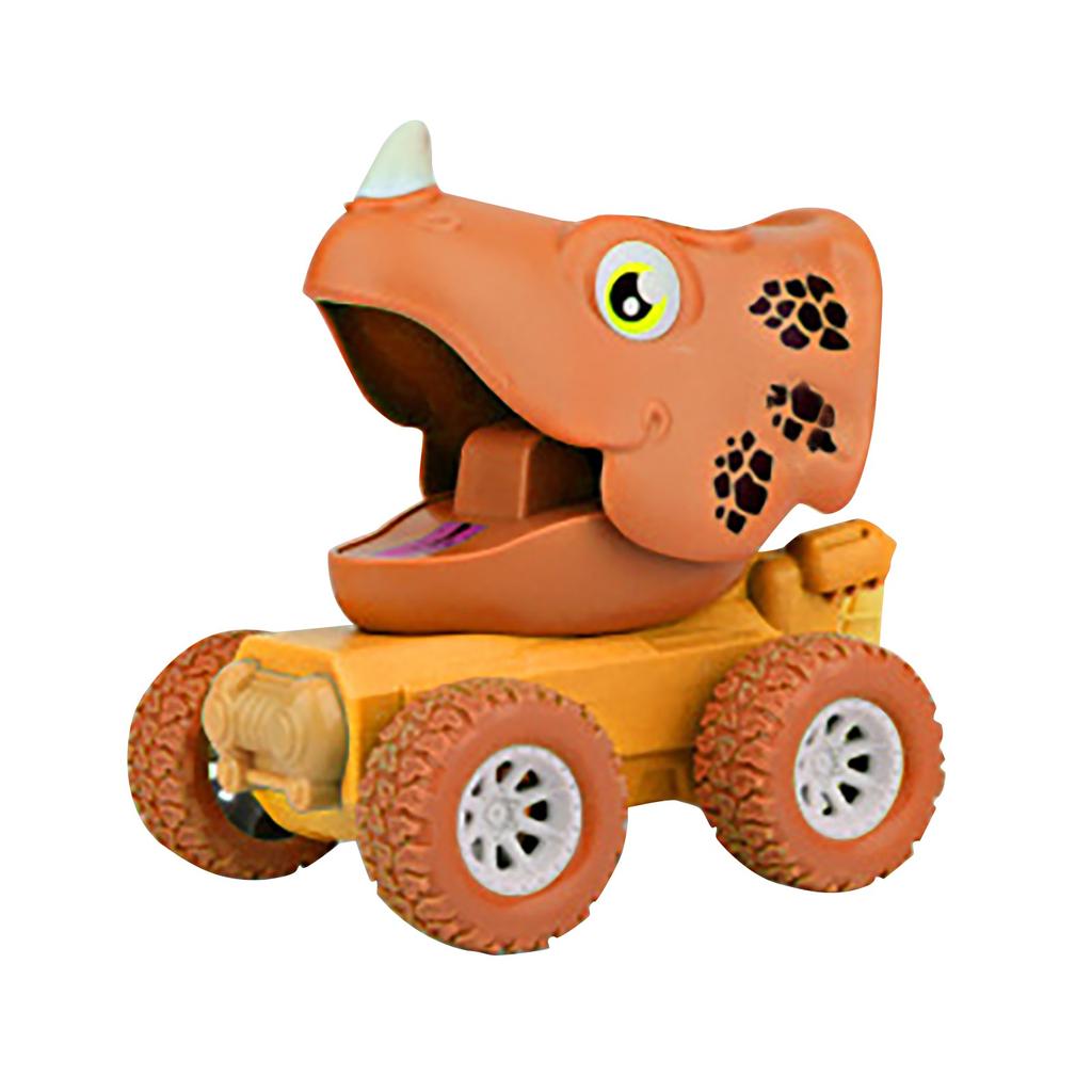 Children's Cartoon Elastic Dinosaur Pull Back Car 3-9 Years Old Boy And Girl Toy