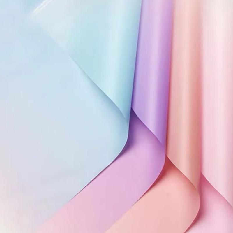 Gradient Double Line Mist Fresh Paper Gift Wrap Decorative Florist Bouquet Packaging Materials