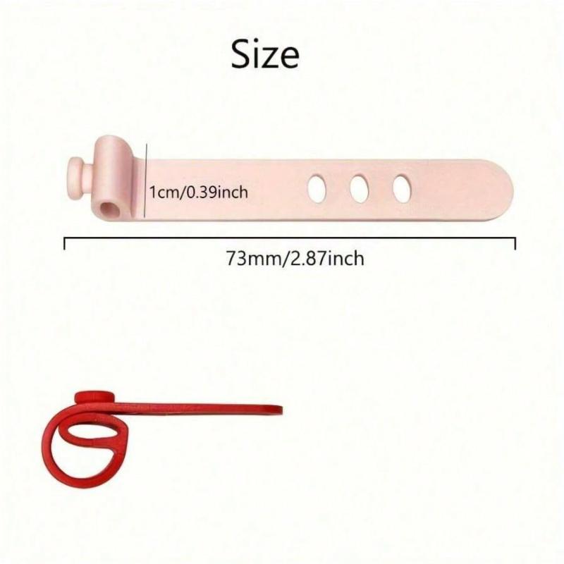 10pcs 73mm/10mm Reusable Fastening Cable Ties Cord Organizer for Earphone Mouse Cable Winder Portable Soft Silicone Wire Organizer