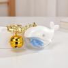 10pcs Funny Dolphin Keychain With Liquid For Car Keys Kawaii Whale House Pendant Keyring Girls Handbag Key Chains Jewelry Gifts