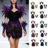 Stylish Feather Shoulder Cover Costume Accessory Set Containing Skirt Gloves Costumes Festival Clothing Stage Costumes