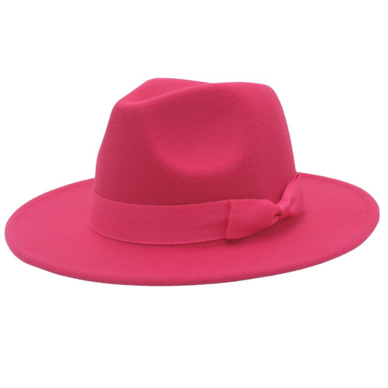 European Style Fedora Hat With Wide Brim For Winter Sun Protection And Breathability