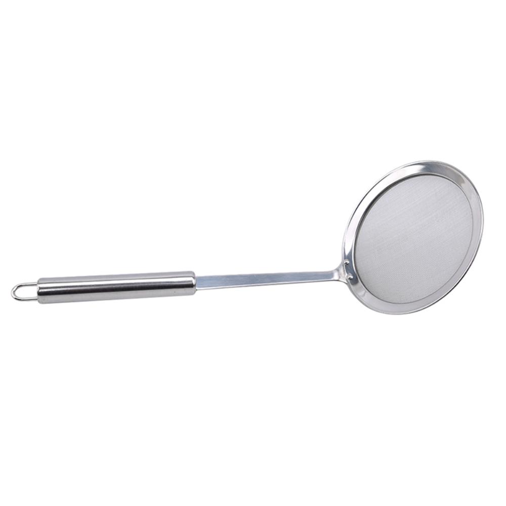 Kitchen Stainless Steel Sifting Practical Fine Mesh Colander Filter Spoon Strainer Oil Skimmer
