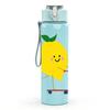 1PC Happy Lemon Fruit 750ml Color Plastic Sports Water Bottle Leakproof Flip Straw Lid Suitable for Sports Office Home Use