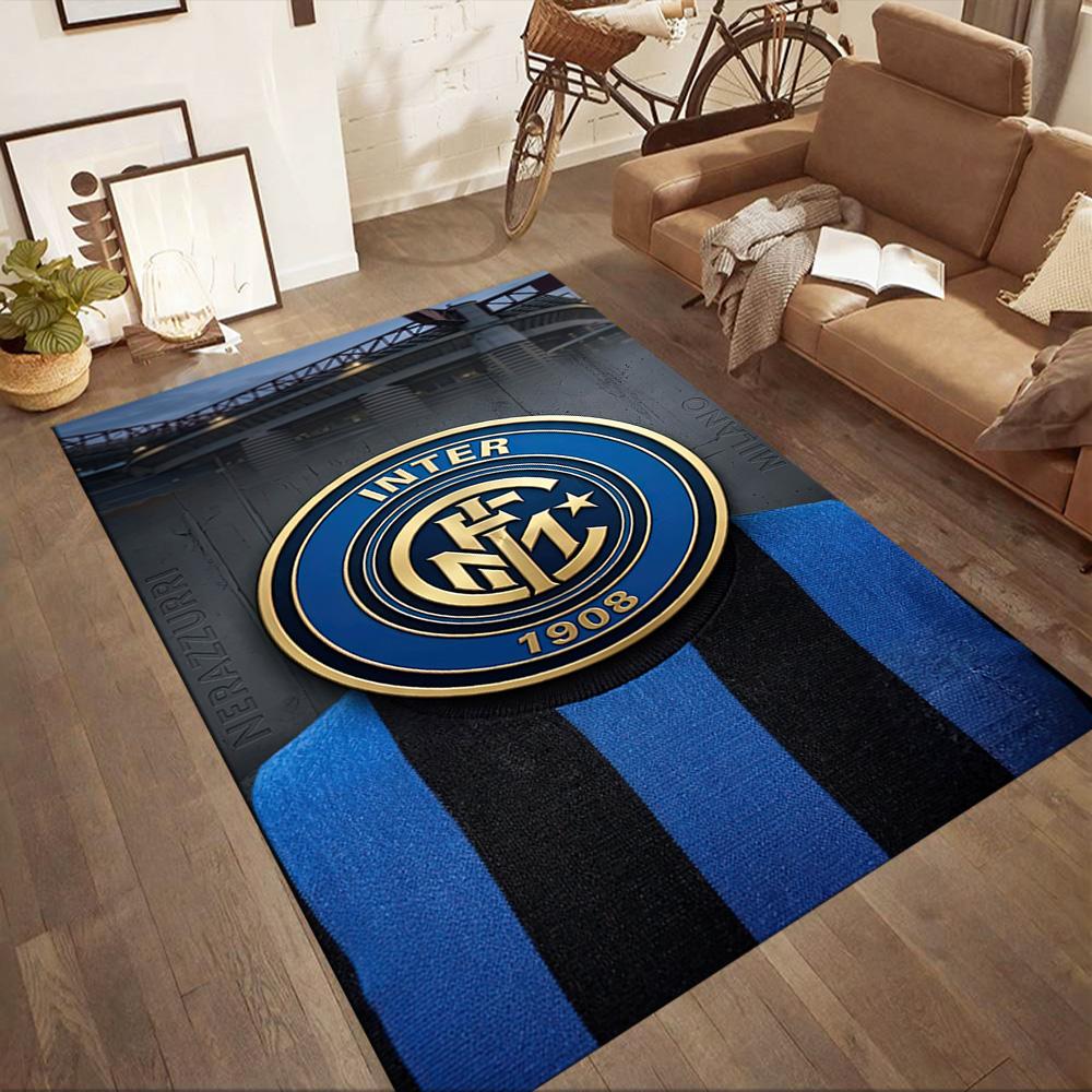 Inter Milan Floor Rug Office Rug Suitable For Hallway Dining Room Decorate Room Dormitory Antislip Carpet Office Home Decor