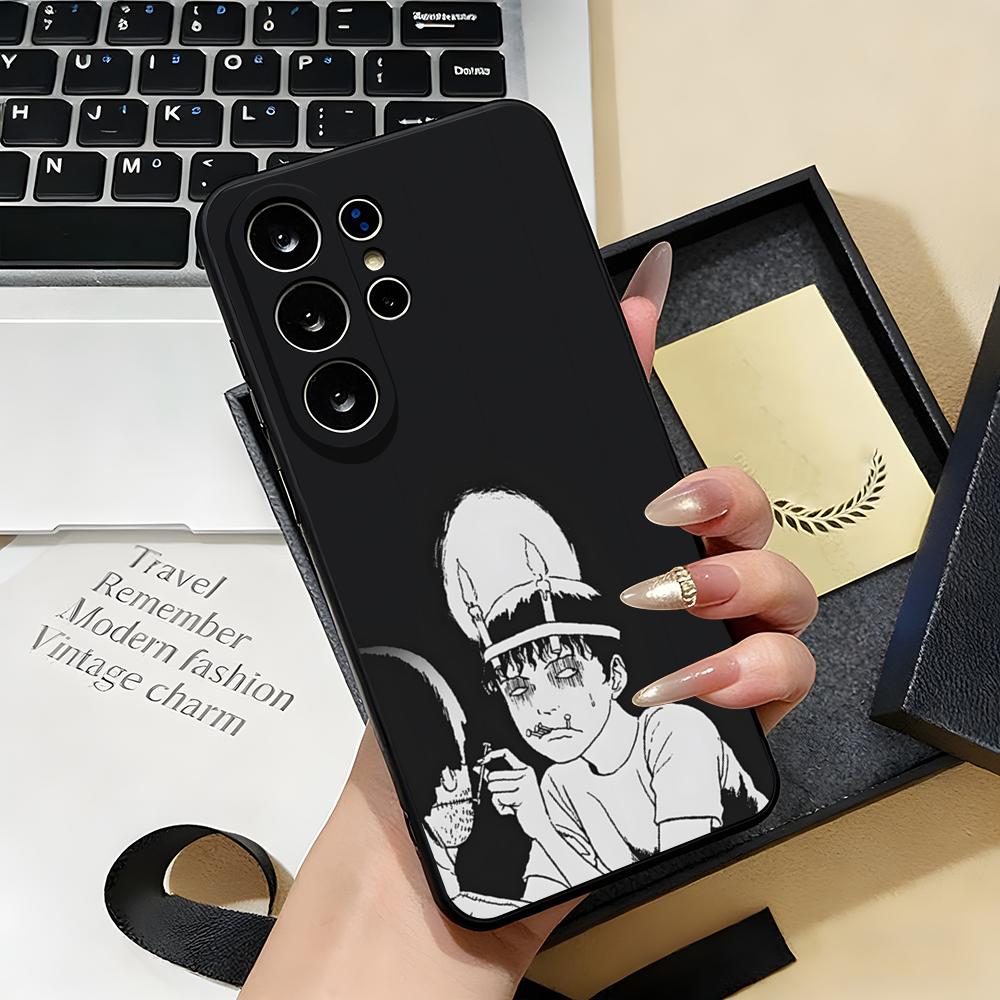 I-Ito J-Junji T-Tomie Phone Case For Samsung S26 S25 S24 FE S23 S22 S21 Plus S20 Ultra Note20Ultra Black Soft Shell