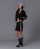 Slyisis Star Line Crop Hoodie Zip-Up (Black)