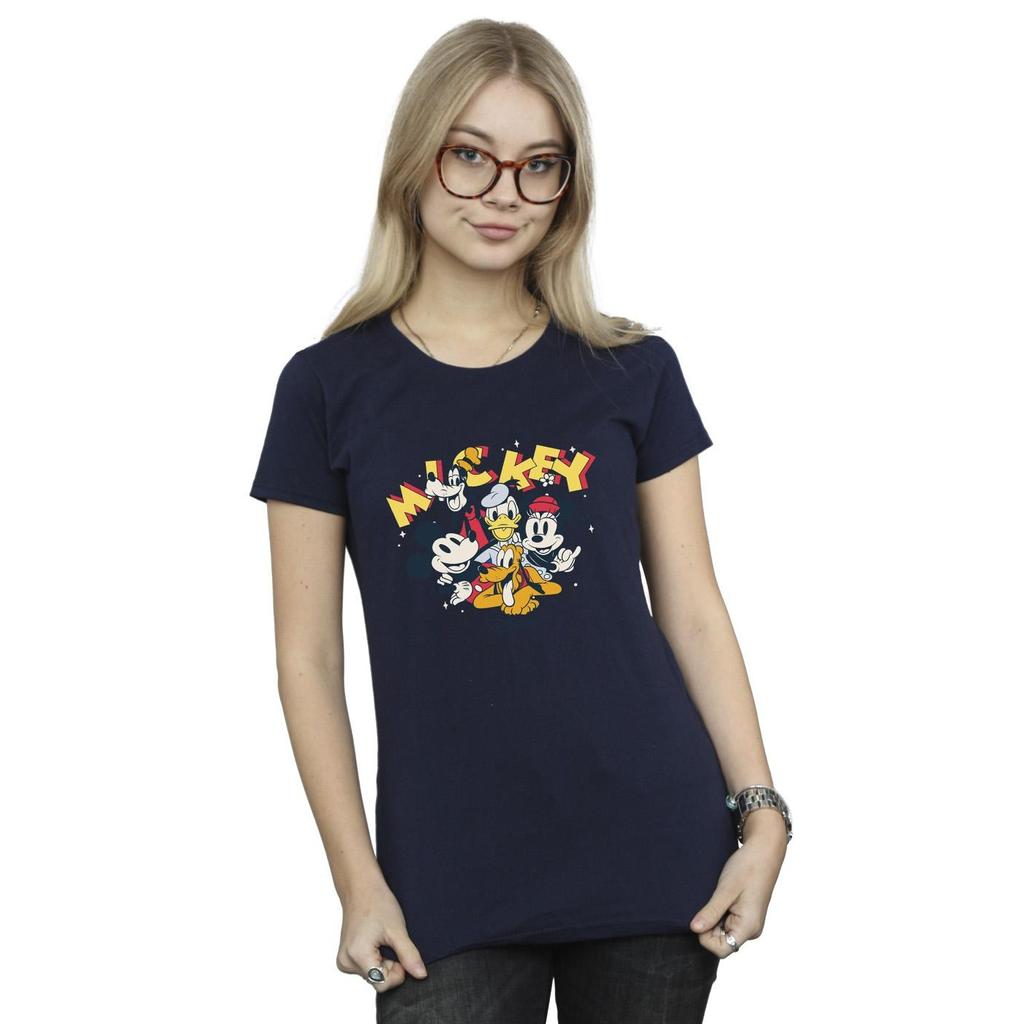 Disney Womens/Ladies Mickey Mouse Group Cotton T-Shirt