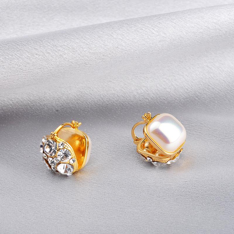 

Винтажные серьги-кольца - квадратные металлические серьги с цирконами для женщин, свадебные украшения, подарки