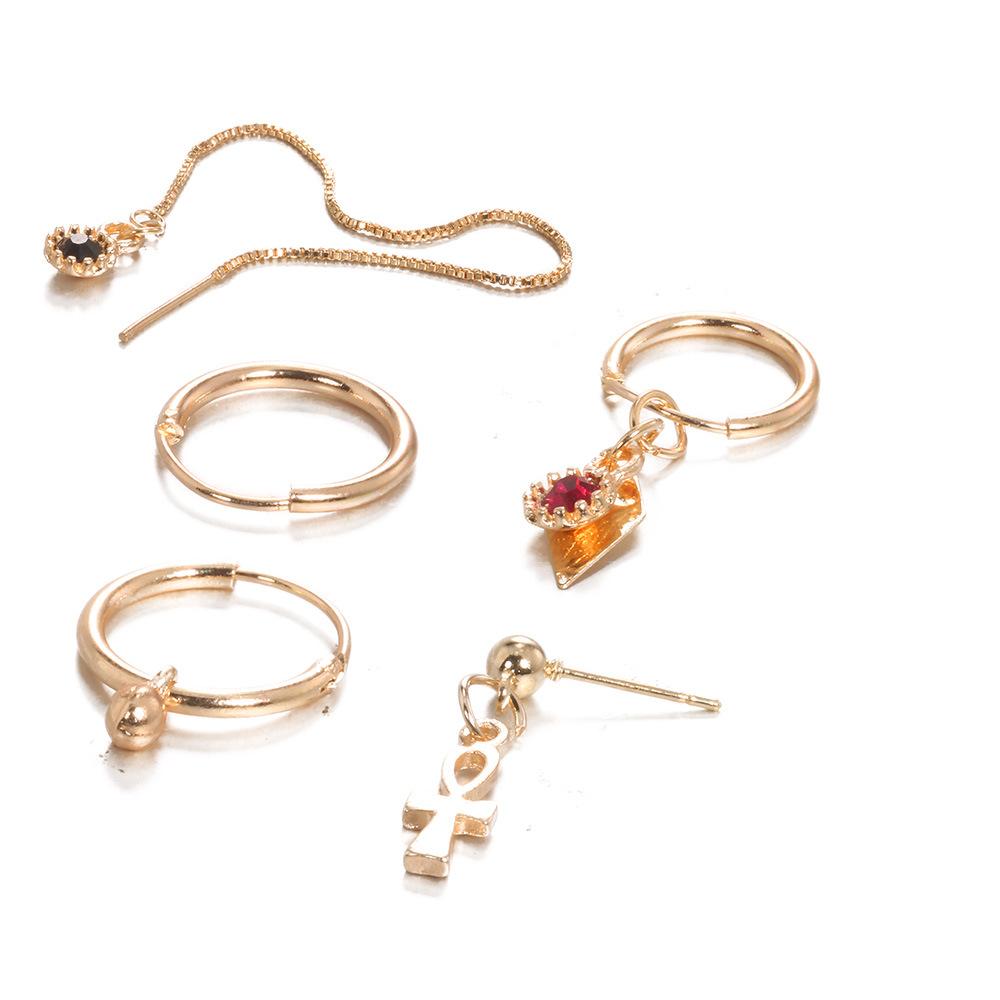 Special Earrings Earrings Autumn And Winter 5-Piece Set Earrings Fashion Earrings