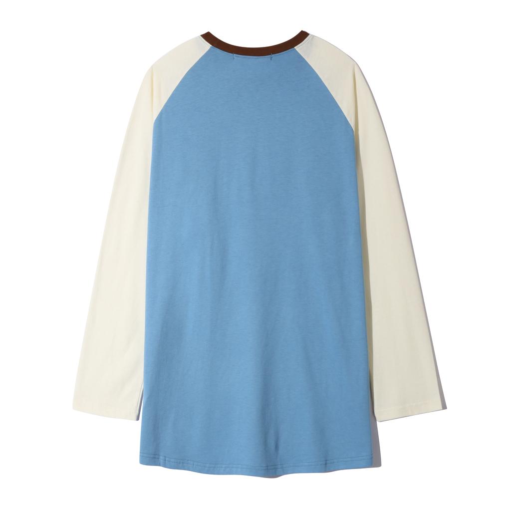 COTTONREBIRTHCLUB Contrast Raglan T-Shirt (Blue)