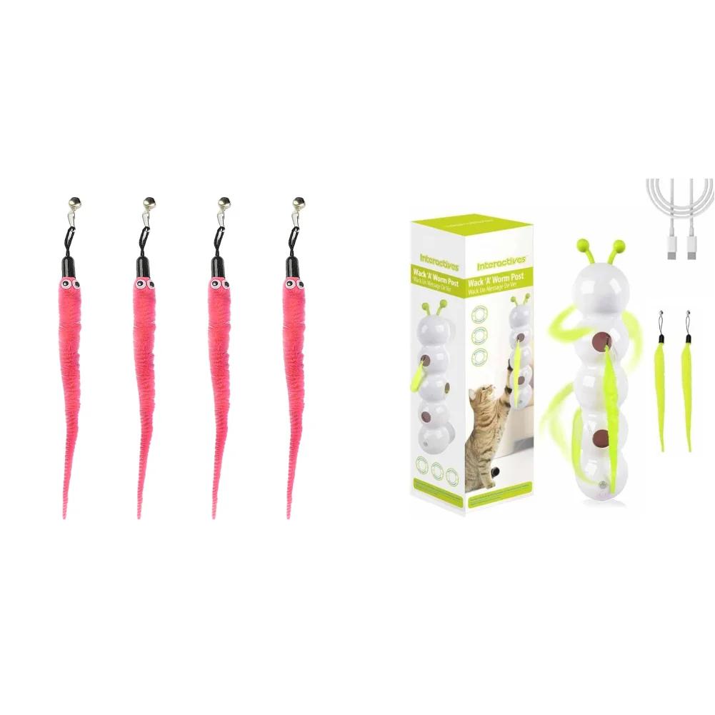 Caterpillar Interactive Cat Toy Motion Activated Teasing Cat Toy with Tail Automatic Cat Toy for Indoor Cats