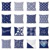 Navy Blue Cushion Geometric Pillowcase Decorative Pillow Home Decor Throw