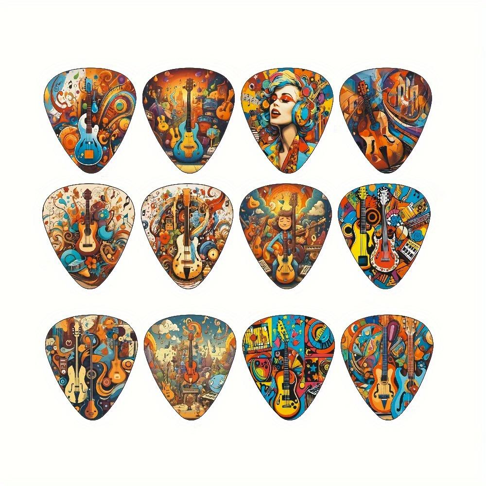 

10-Piece Custom Painted Mixed Color Guitar and Ukulele Picks Set 0.71mm