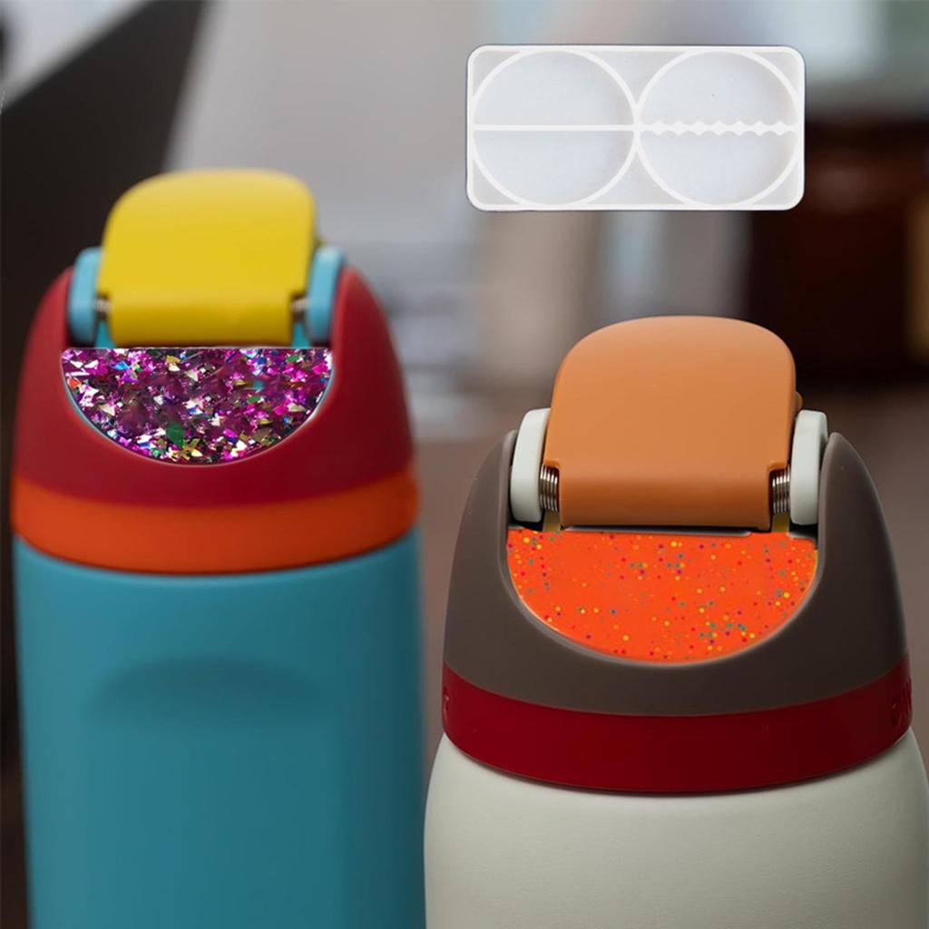 Flexible Silicone Mold for Water Bottle Name Plate Epoxy Resin Nameplate Making Mould for Students and Office Workers