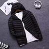 Autumn and Winter Cotton-padded Clothes Men's Light and Fashionable Cotton-padded Clothes Hooded Short Youth Stand-up Collar Cotton-padded Jacket