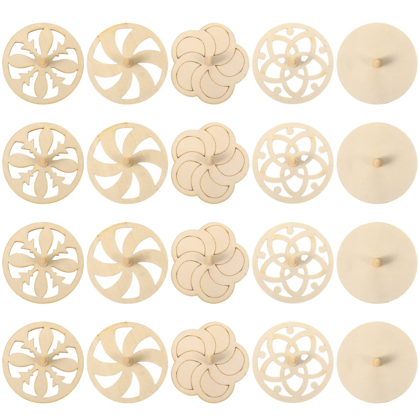 

SAFIGLE Unfinished Set of Natural Wood DIY Spinning Wooden Playful Developing Perfect for and More Tops, 20, Hand-Crank Tops, Colorable, Crafts, Play,