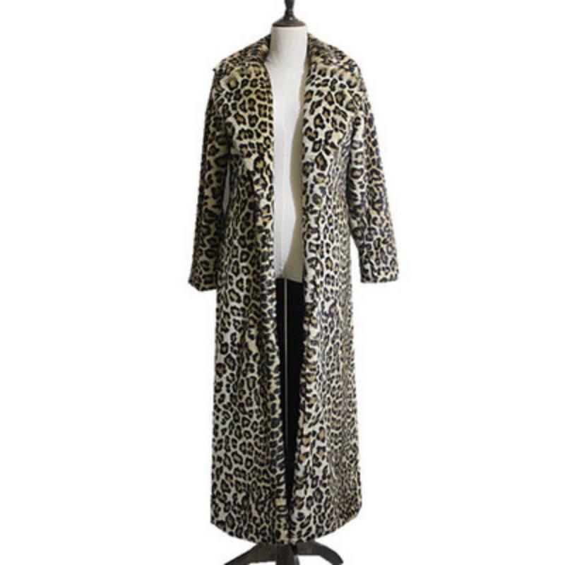 

Зимнее супердлинное пальто из искусственного меха женское удлиненное до щиколотки тонкое пальто S