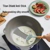 Chu Da Huang 32cm Ceramic Exterior Titanium Non-stick Micro-pressure Stir-fry Pan