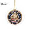 Restaurant Hotel Christmas Decorations 250th Anniversary Acrylic Hanging Ornament, Double Side Printed Festive Holiday Decor Thoughtful Gift for Loved