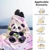 1pc panda heart Outdoor Flannel Blanket Soft Warm All-Season Throw for Sofa Bed Car Camping Office, Cozy Gift Idea1212S