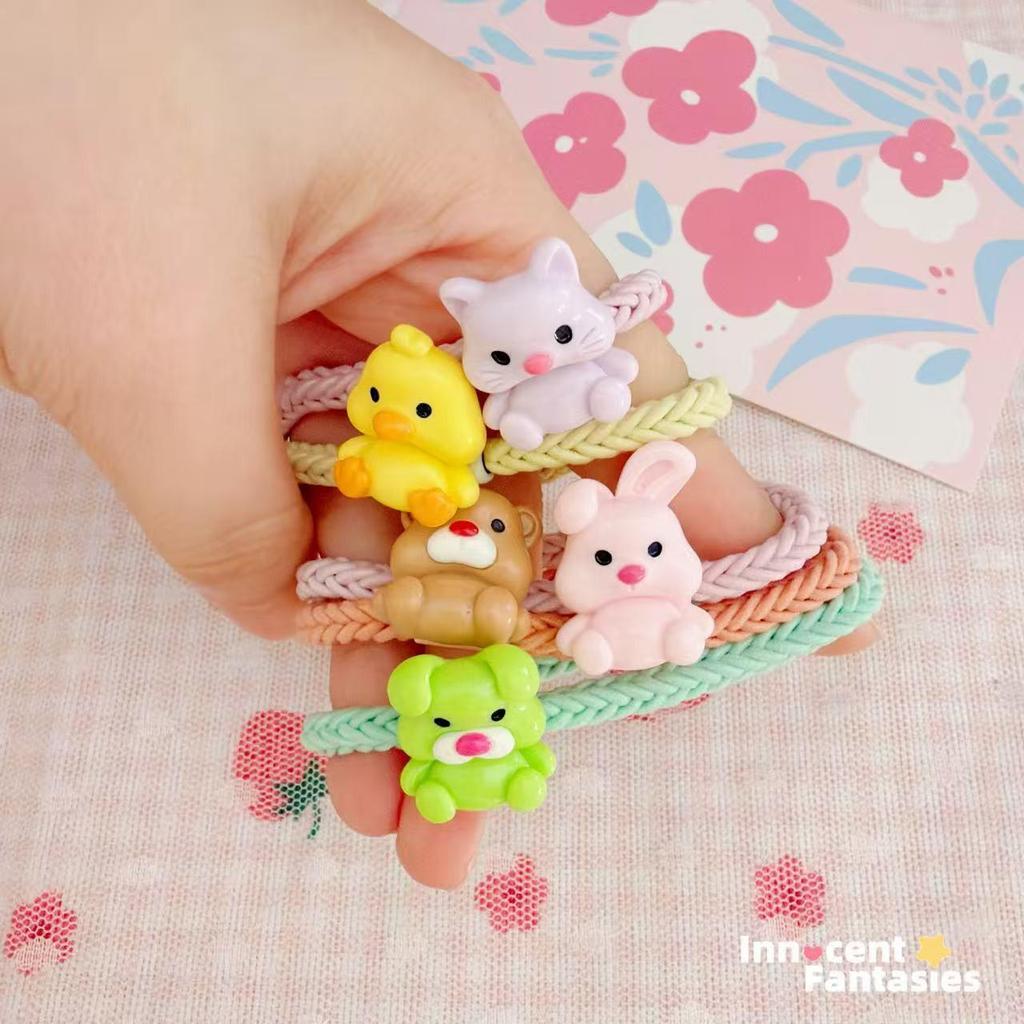 Cartoon Resin Animal Hair Tie - Cute & Versatile Accessory for Girls & Best Friends