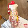 Summer Straw Cup for Girls – Fruit Tea Filter, Portable & Stylish Student Plastic Cup