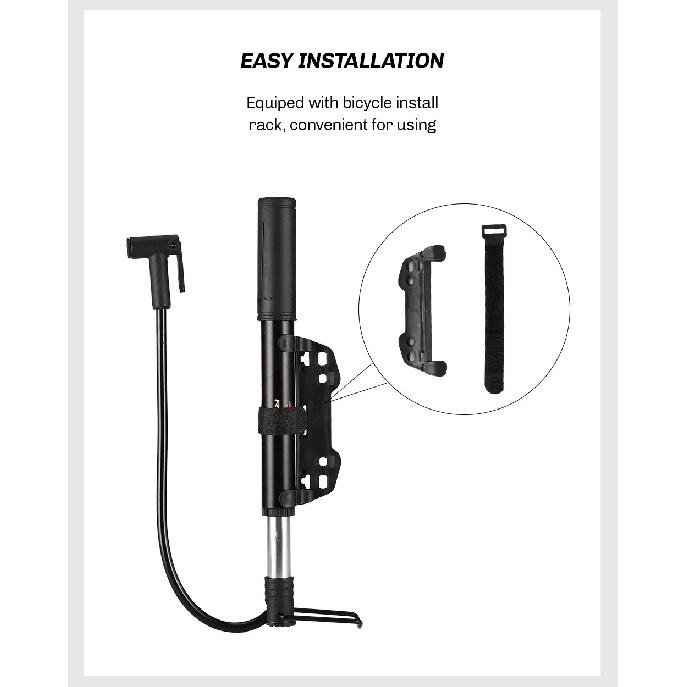 RION Bicycle Pump Portable Aluminum Bike Pumps UK FR US Valve Inflator Mountain Road Bike Accessories Lightweight Multi-function