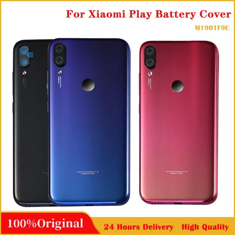 

100% оригинал, новинка для Xiaomi Mi Play, задняя крышка для аккумулятора, запасные части, боковые кнопки для объектива камеры, ремонт