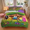 Custom Cartoon Treehouse Adventure Bedding Set Personalized Washable Custom 3Pcs Duvet Cover Pillowcases Soft Microfiber Home Bedroom Gift