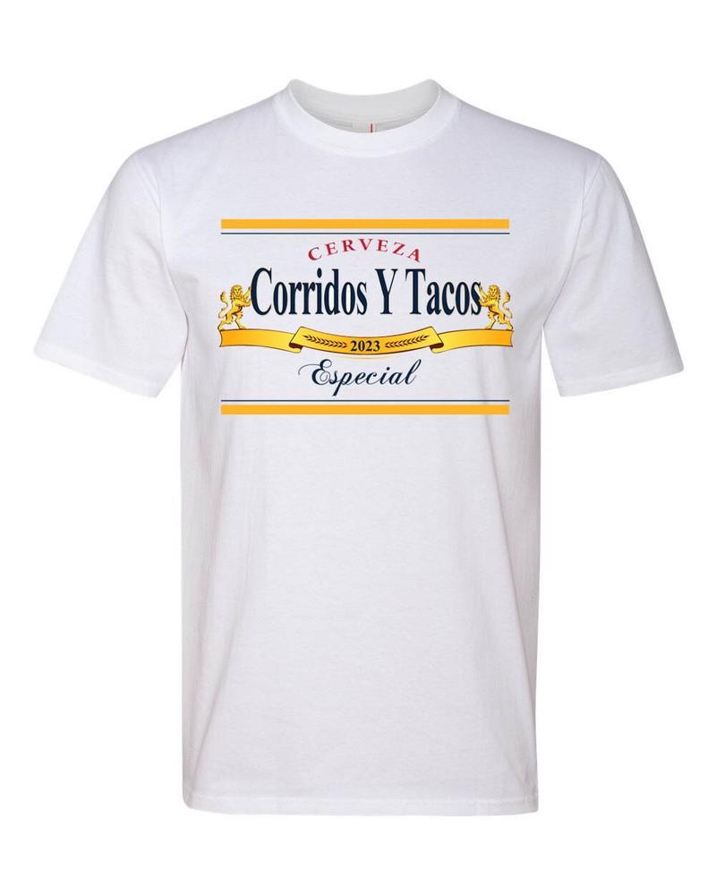 Cerveza Corridos Y Tacos Especial Beer Drinking Style Graphic Tee Shirt T-Shirt 4XL
