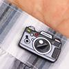 Women Kids Enamel Metal Photography Digital Camera Accessories Jewelry Brooches Pins Badges Lapel