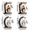 Catholic Wooden Jesus Swing Ornament Religious Virgin Mary Swing Sculpture  Faith Home Decor