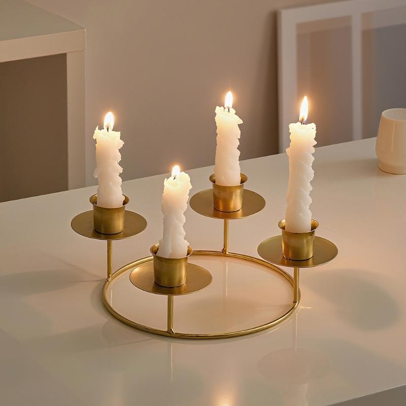 Decorative Candle Stands Iron Taper Candle Holders Candelabra Retro Candlestick Holders for Wedding,Table Centerpieces