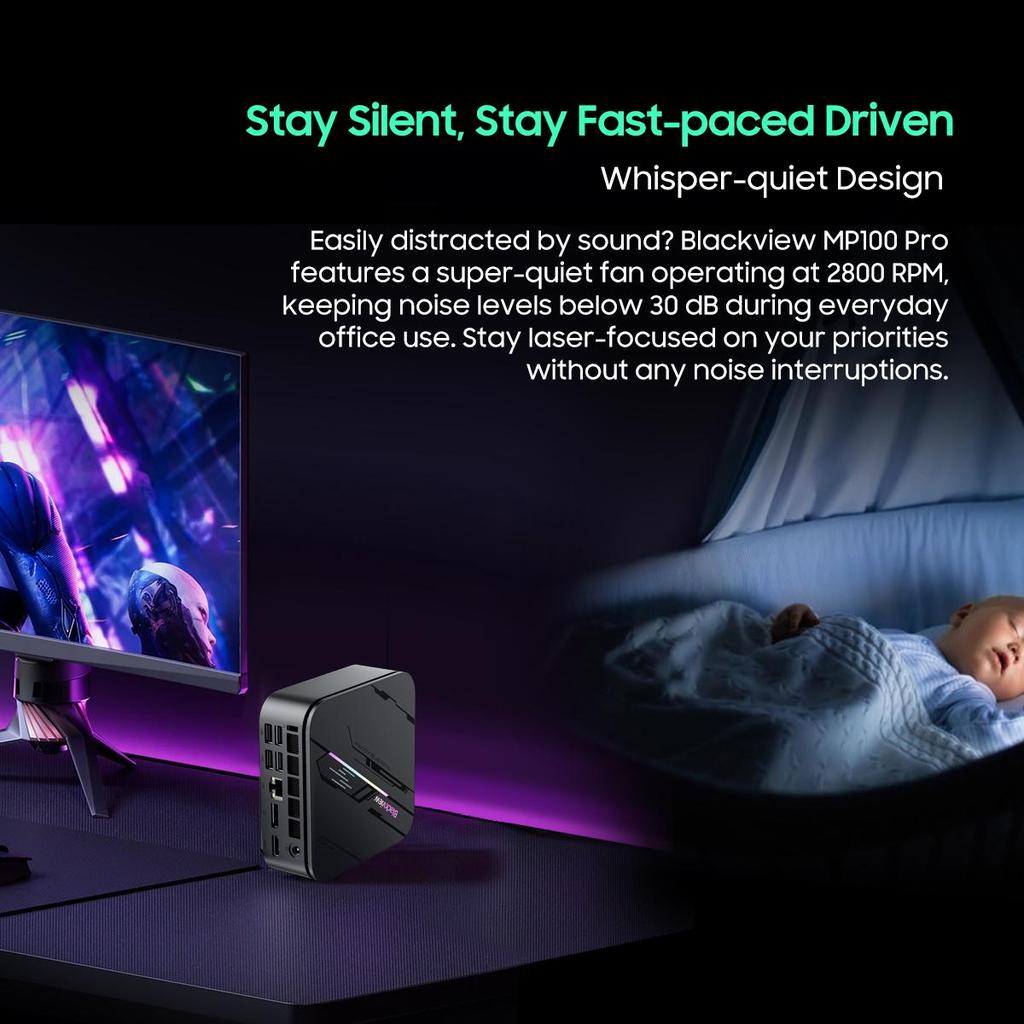 Blackview MP100 Pro Mini PC i5-12450H/i3-1215U 8-Core 16-thread Mini PC 16GB /32GB DDR4 512GB/1TB SSD Mini Computer PC