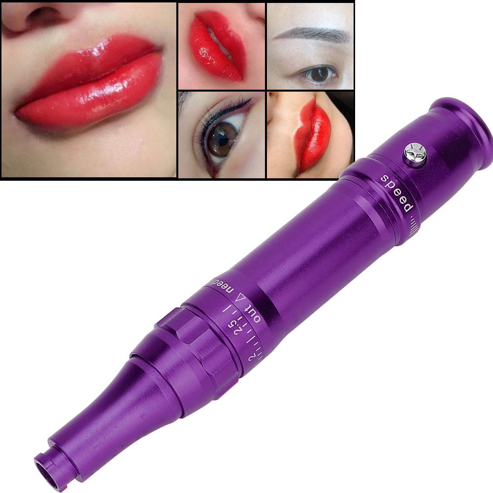 Miroblading Tattoo Pen Kit Eyebrow Eyeline Lip Semi Permanent Makeup Machine (Purple)